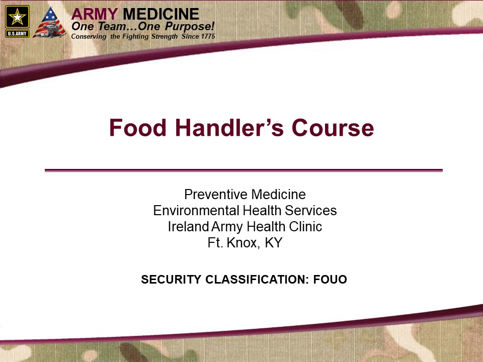 Food Handlers Course